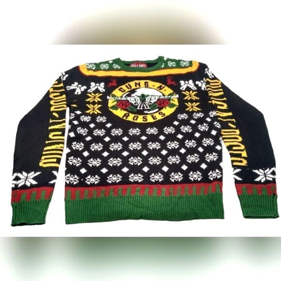 Guns N Roses Ugly Christmas Knit Sweater Rock n Roll sz S Winter Unisex Men's - Picture 15 of 16